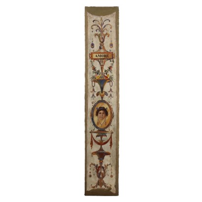 Dipinto Pannello Decorativo in Stile Neoclassico Amore