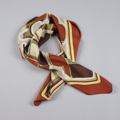 Vintage Schal Hermès Les Coupés der 70er Jahre Seide Kutschen