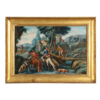 Cuadro de Paisaje con Figuras
