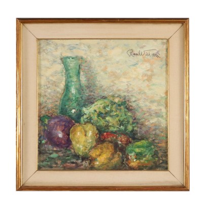 Tableau Ancien R. Viviani '900 Nature Morte Huile sur Toile