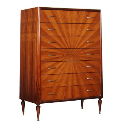 Vintage Chest of Drawers from the 1960s Exotic Wood Veneer