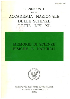 Rendiconti della Accademia Nazionale delle Scienze detta dei XL. Serie V, Vol XXV, Parte II, Tomo I