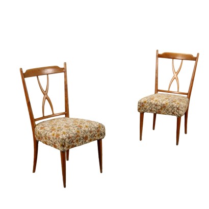 Vintage Stühle der 50er-60er Jahre Buchenholz Schaumpolsterung