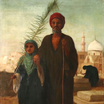 art, Italian art, nineteenth-century Italian painting, Large Orientalist Subject Painting