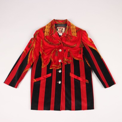 Vintage Jacket Christian Llinnares Size 14 1980s-1990s Velvet Cotton