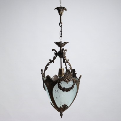 Lustre Ancien Art Nouveau Italie Début du XXe Siècle