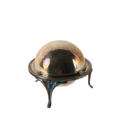 Porte-Caviar Ancien Argent Faraone Milan des Années 60 Verre
