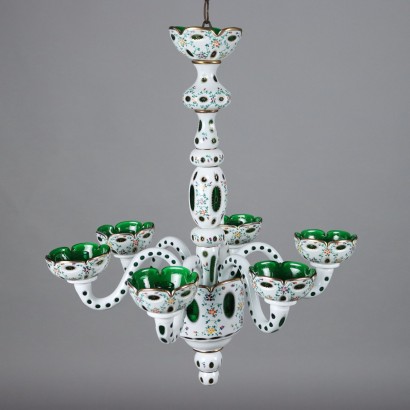 Bohemian Glass Chandelier Italy XX Century