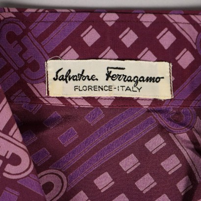 Ferragamo Vintage Seidenhemd mit