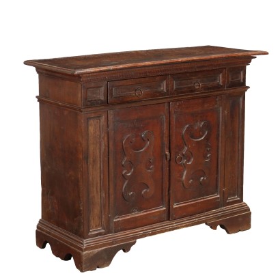 Buffet Ancien en Noyer Italie XXe Siècle