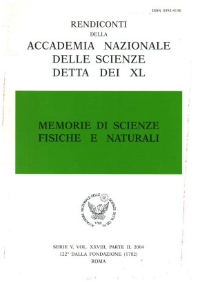 Rendiconti della Accademia Nazionale delle Scienze detta dei XL. Serie V, Vol XXVIII, Parte II