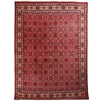 Tapis Bidjar Ancien Iran Coton Laine Noeud Gros Fait à la Main