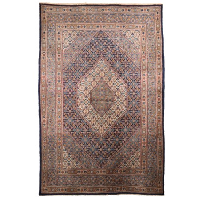 Tapis Bidjar Ancien Iran Coton Laine Noeud Gros Fait à la Main
