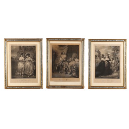 Group of 3 Ancient Frames '900 Gilded Wood Glass
