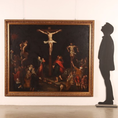Pintura de la Crucifixión del siglo XVII.
