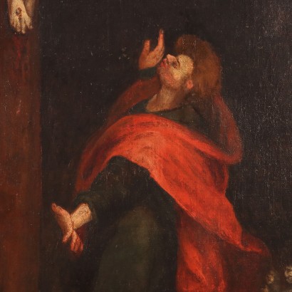 Pintura de la Crucifixión del siglo XVII.