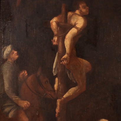 Pintura de la Crucifixión del siglo XVII.