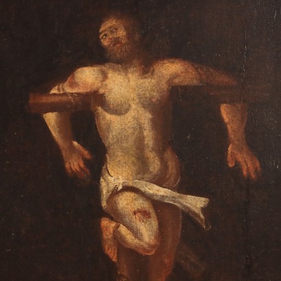 Pintura de la Crucifixión del siglo XVII.