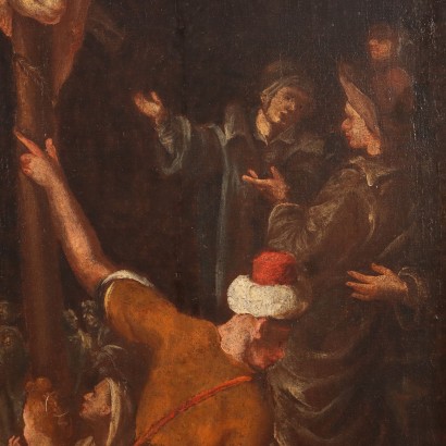 Pintura de la Crucifixión del siglo XVII.