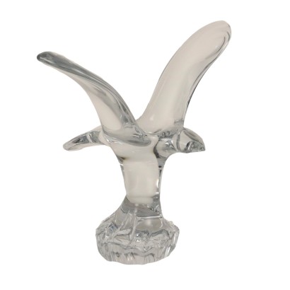 Antiker Adler aus Daum Kristall des XX Jhs mit Gravur Objekte