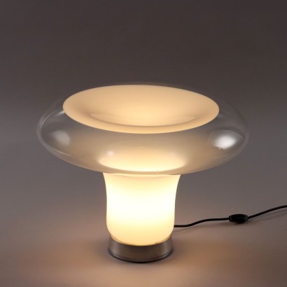 Vintage Lamp Artemide Lesbo by A. Mangiarotti Glass Metal Italy 1960s