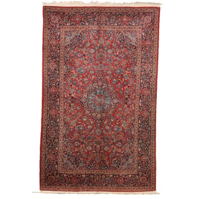Ancient Keshan Carpet Iran Cotton Wool Thin Knot Handmade