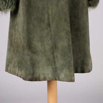 Abrigo vintage de ante verde