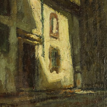 Tableau Contemporain G.F. Gonzaga La Vieille Milan Huile sur Toile