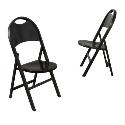 Chaises Vintage Bernini Tric F.lli Castiglioni des Annés 70-80 Bois La