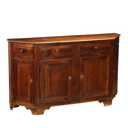 Ancient Cupboard from the XX Century Walnut Drawers Doors