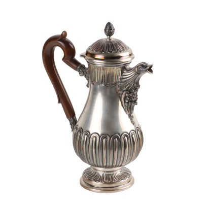 Ancient Coffee Pot Milanese Man. Second Half XX Century Silver