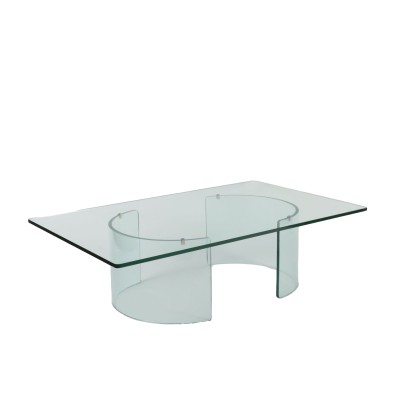 Mesa de centro de cristal de los años 60.