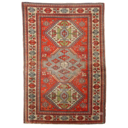 Tapis Shirwan Ancien Russie Coton Laine Noeud Fin Fait Main
