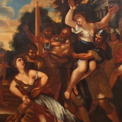 Gemälde mit der Vergewaltigung der Sabinerinnen Öl auf Leinwand '600