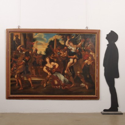 Painting with The Rape of the Sabine Women