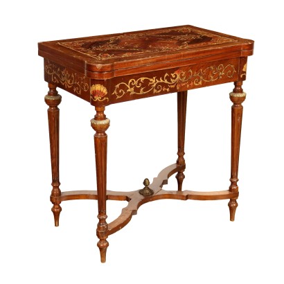 Table à Jeux Française du '900 Acajou Bronze