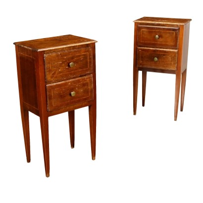 Pair of Antique Bedside Tables Louis XVI Style Bois de Rose