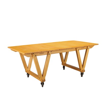 Table d'Affichage Vintage des Années Bois de Hêtre Massif