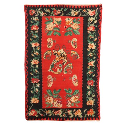 Tapis Ancien Kilim Iran Laine Noeud Fin Fait à la Main