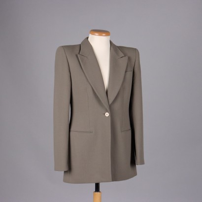 Vintage Armani Jacket Size 14 1980s Dove Gray Inner Lining