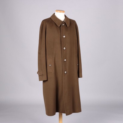 Vintage Burberrys Men's Coat Size 42 1980s-90s Brown Cashmere