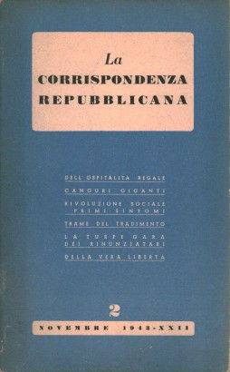 La corrispondenza repubblicana (1943-XXII) Novembre