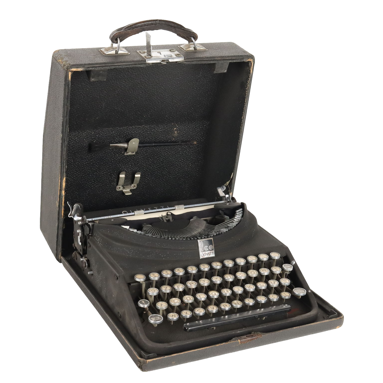 Macchina Vintage da Scrivere Ico Olivetti Anni 30-40 presenta Custodia