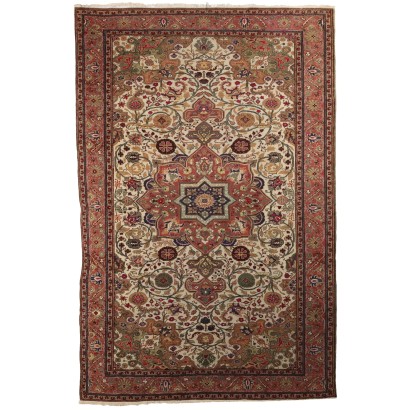 Tapis Ancien Kayseri Turquie Coton Laine Noeud Gros Fait à la Main