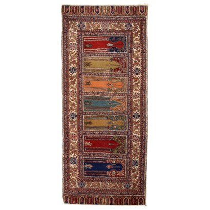 Tapis Ancien Kayseri Turquie Coton Laine Noeud Fin Fait à la Main