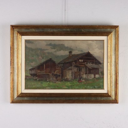 Painting by Mario Moretti Foggia,Mountain cabins,Mario Moretti Foggia,Mario Moretti Foggia,Mario Moretti Foggia,Mario Moretti Foggia,Mario Moretti Foggia