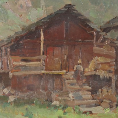 Painting by Mario Moretti Foggia,Mountain cabins,Mario Moretti Foggia,Mario Moretti Foggia,Mario Moretti Foggia,Mario Moretti Foggia,Mario Moretti Foggia