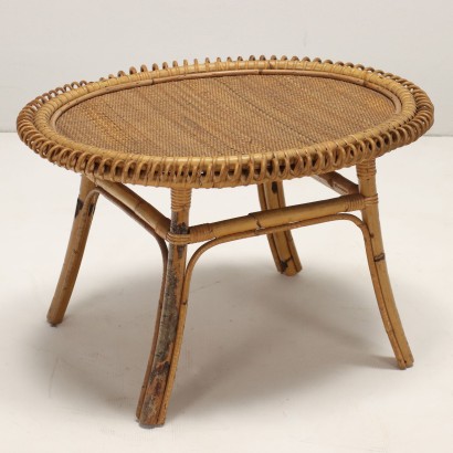 Table basse en bambou des années 50-60