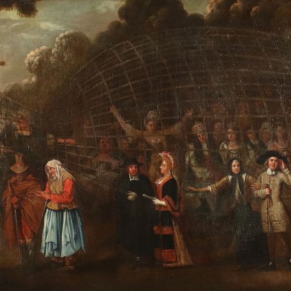 Allégorie de l'Amour Huile sur toile - Europe XVII-XVIII Siècle