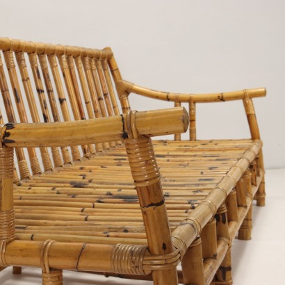 Sofá de bambú de los años 50 y 60.